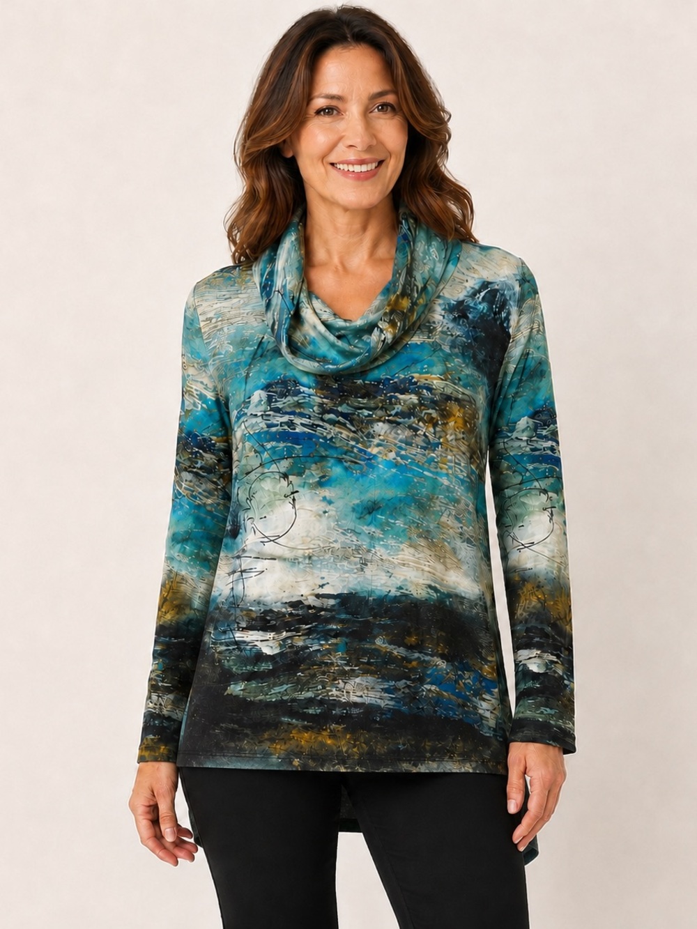 Dolcezza Simply Art “Life’s Too Short” high-low tunic top in women’s size Large.
